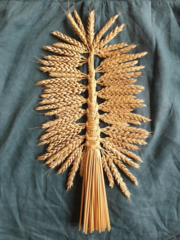 Gevlochten oogstsymbool van stro: la gerbe du Pas-de-Calais